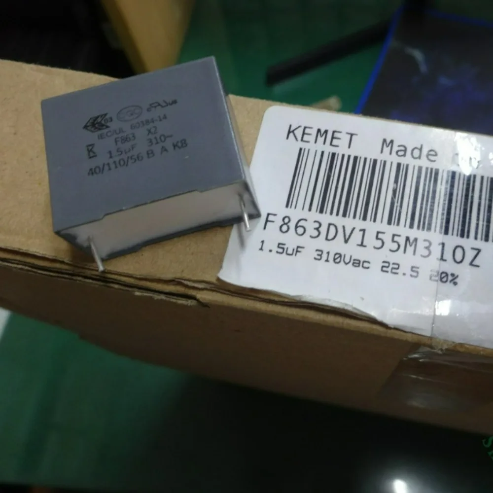 5pcs/lot F863 1.5uf 310VAC 1u5 155M Brand New 22mm Film Capacitor (Thickness: 13mm) F863DV155M310Z
5pcs/lot F863 1.5uf 310VAC 1u5 155M Brand New 22mm Film Capacitor (Thickness: 13mm) F863DV155M310Z