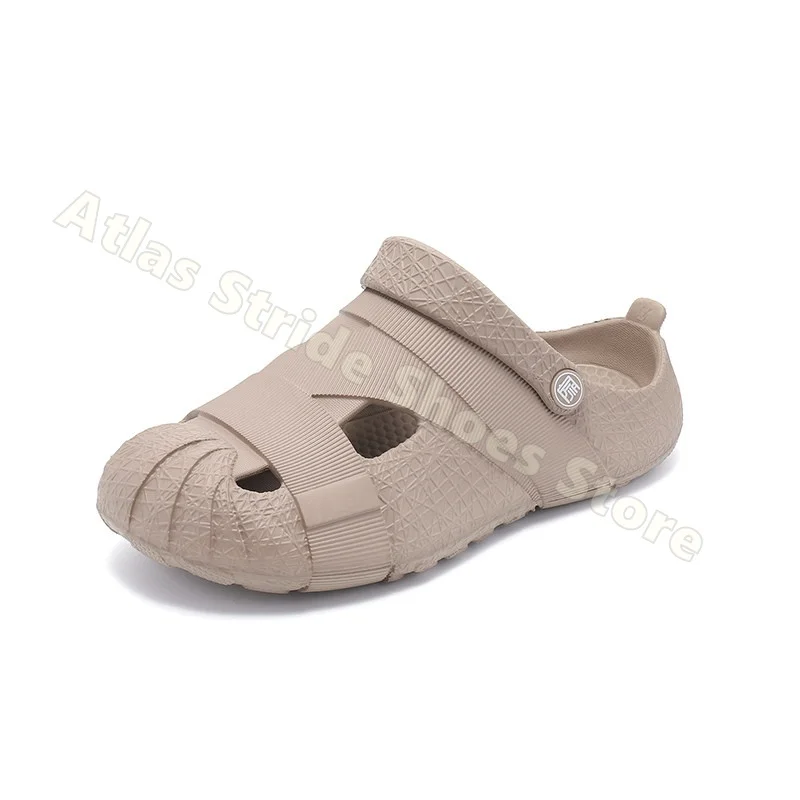 Unisex Beige Textured EVA Clog Sandals Adjustable Strap Ventilated Sole Slip-Resistant Quick-Drying Lightweight Summer Shoes
Unisex Beige Textured EVA Clog Sandals Adjustable Strap Ventilated Sole Slip-Resistant Quick-Drying Lightweight Summer Shoes