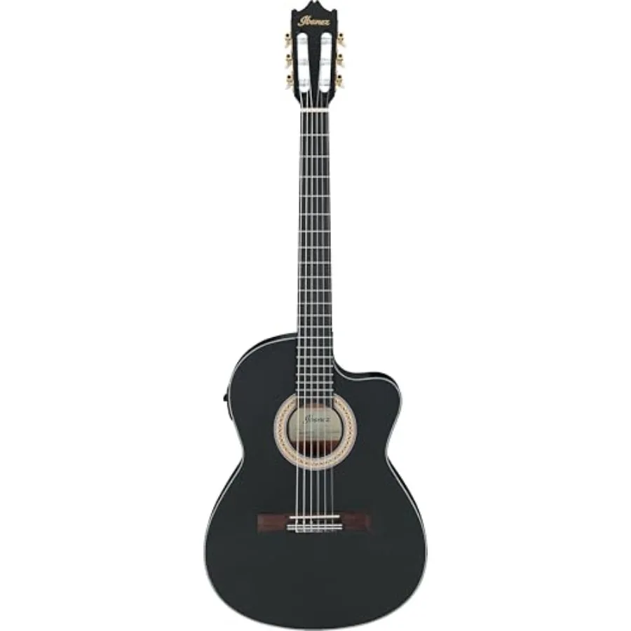 Acoustic-electric nylon-string guitar for live performance and studio use, black matte finish, premium solid spruce top with ma
Acoustic-electric nylon-string guitar for live performance and studio use, black matte finish, premium solid spruce top with ma