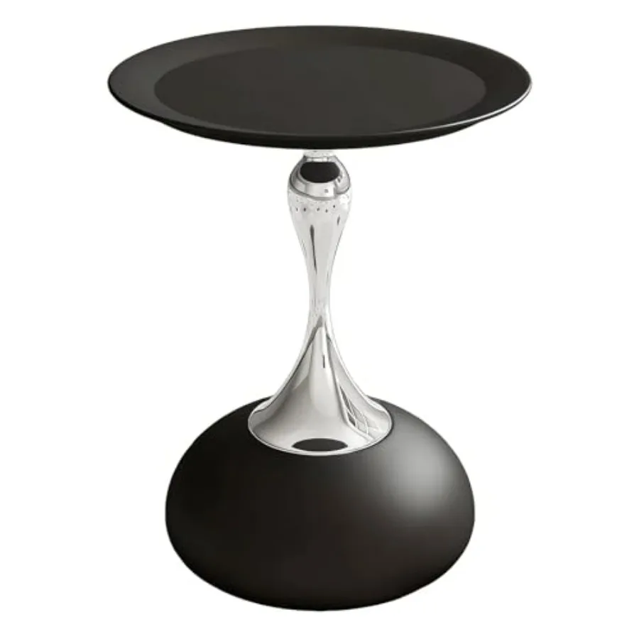 Metal Round End Table for living room patio and bar, black-silver finish, modern pedestal design, durable accent side table and
Metal Round End Table for living room patio and bar, black-silver finish, modern pedestal design, durable accent side table and