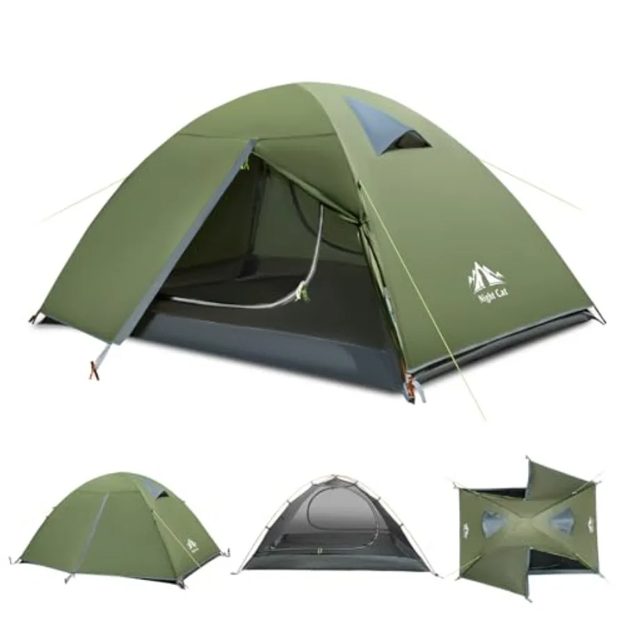 2-Persons Backpacking Tent: Waterproof Lightweight Camping Tent for Two People Hiking Outdoor Mountain with Aluminum Poles and
2-Persons Backpacking Tent: Waterproof Lightweight Camping Tent for Two People Hiking Outdoor Mountain with Aluminum Poles and