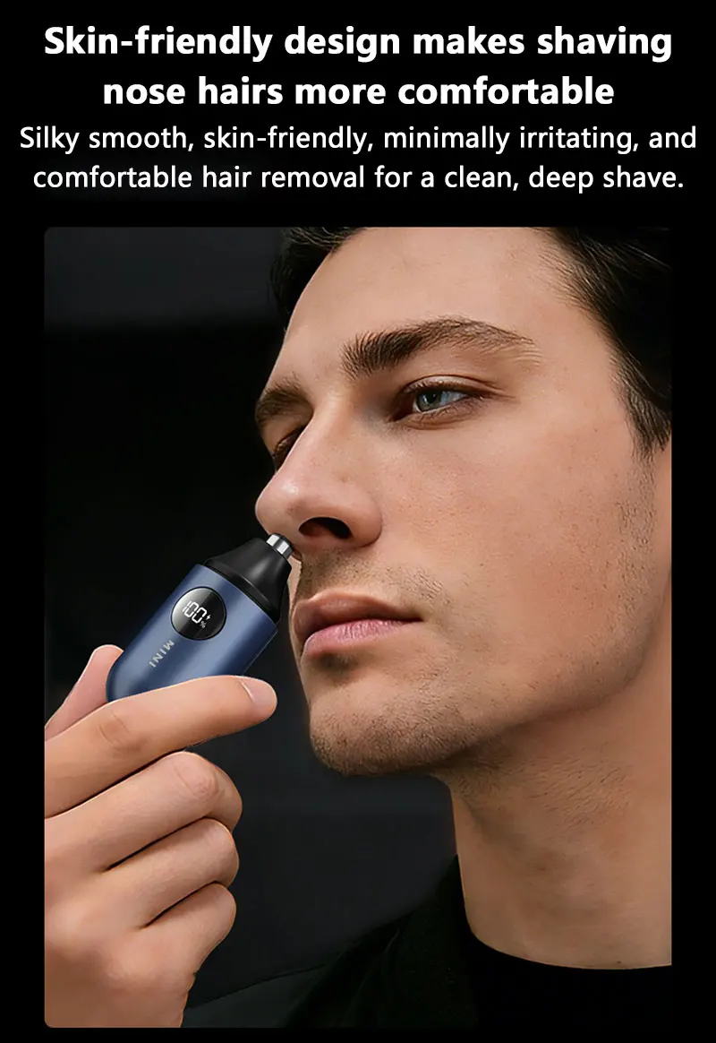 Nose Hair Trimmer Electric USB Rechargeable Nasal Hair Clipper with LED Display IPX7 Waterproof Washable Blade Ear Eyebrow Kit
Nose Hair Trimmer Electric USB Rechargeable Nasal Hair Clipper with LED Display IPX7 Waterproof Washable Blade Ear Eyebrow Kit