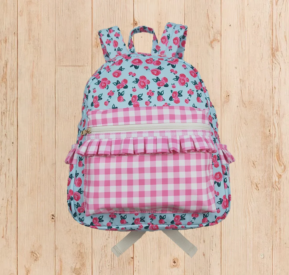 Оптовая продажа, детская розовая клетчатая уличная портативная детская школьная сумка с цветочным рисунком для маленьких девочек, эксклюзивный рюкзак с цветочными рюшами, рюкзак
Оптовая продажа, детская розовая клетчатая уличная портативная детская школьная сумка с цветочным рисунком для маленьких девочек, эксклюзивный рюкзак с цветочными рюшами, рюкзак