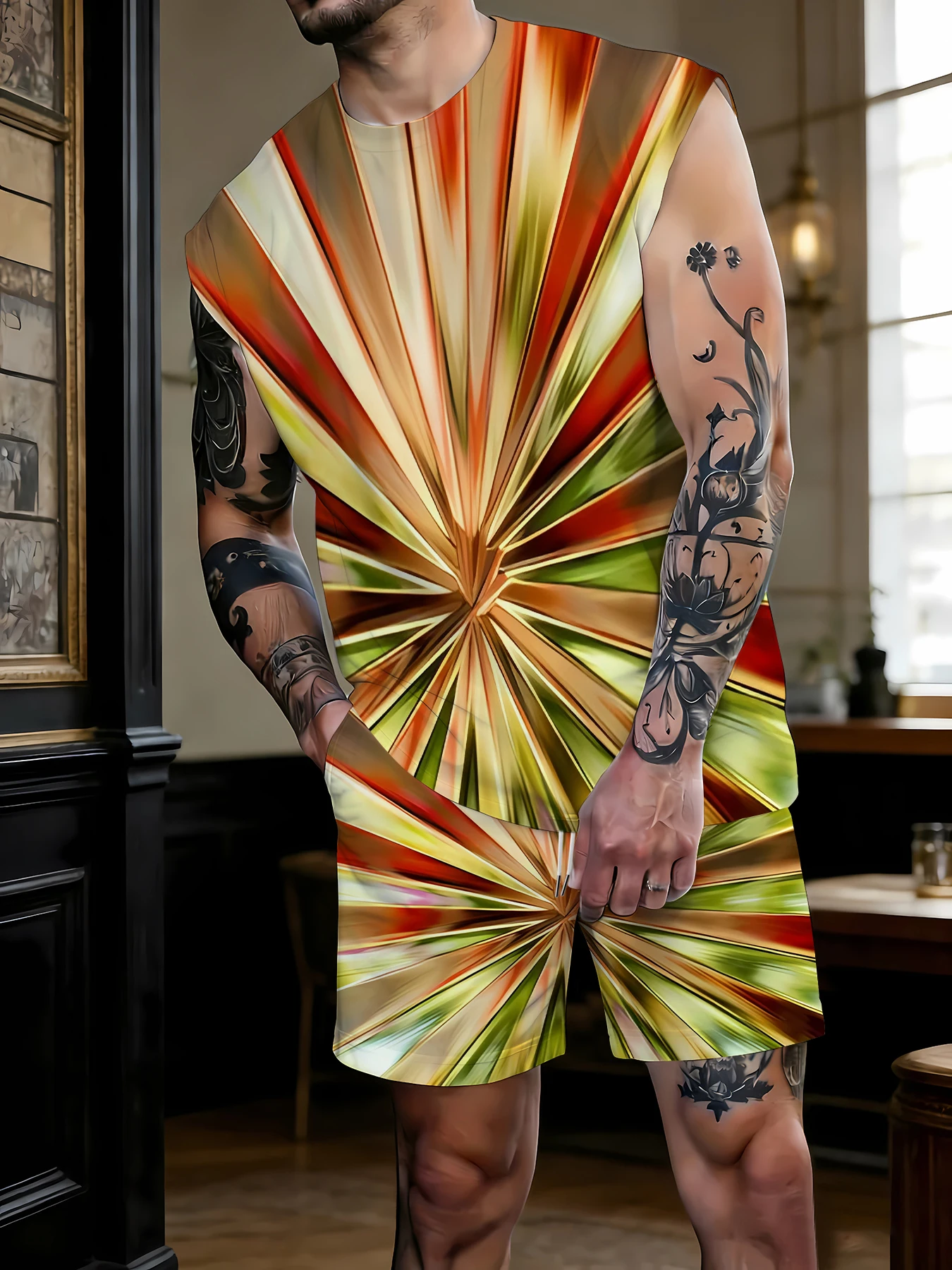 Men's Solid Color Tank Top and Shorts Set Comfortable Polyester Lounge Set Casual Streetwear True to Size
Men's Solid Color Tank Top and Shorts Set Comfortable Polyester Lounge Set Casual Streetwear True to Size
