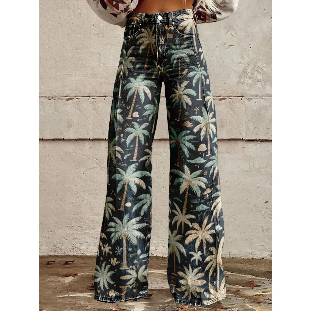 Женские сексуальные расклешенные брюки с тропическим принтом и высокой талией, пляжные вечерние брюки с пальмовыми деревьями, морская звезда, дизайн для отпуска и ночного клуба
Женские сексуальные расклешенные брюки с тропическим принтом и высокой талией, пляжные вечерние брюки с пальмовыми деревьями, морская звезда, дизайн для отпуска и ночного клуба