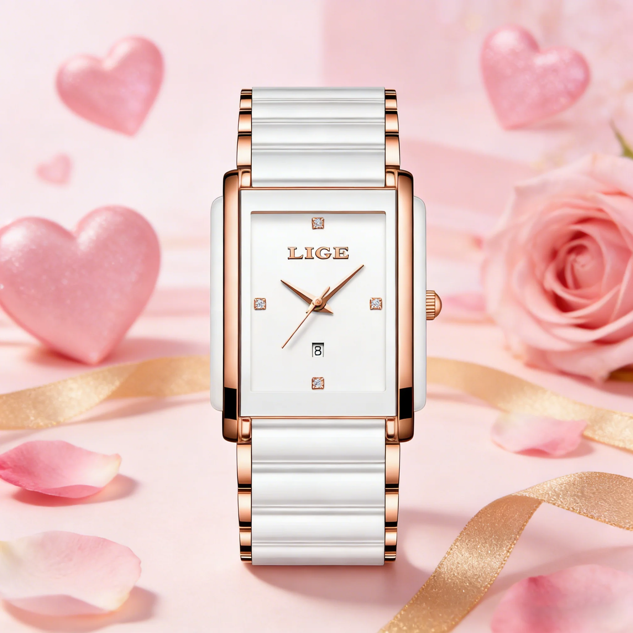 LIGE модные квадратные кварцевые женские часы элегантные простые бриллиантовые часы с датой романтический подарок на день рождения керамика наручные часы для отдыха
LIGE модные квадратные кварцевые женские часы элегантные простые бриллиантовые часы с датой романтический подарок на день рождения керамика наручные часы для отдыха