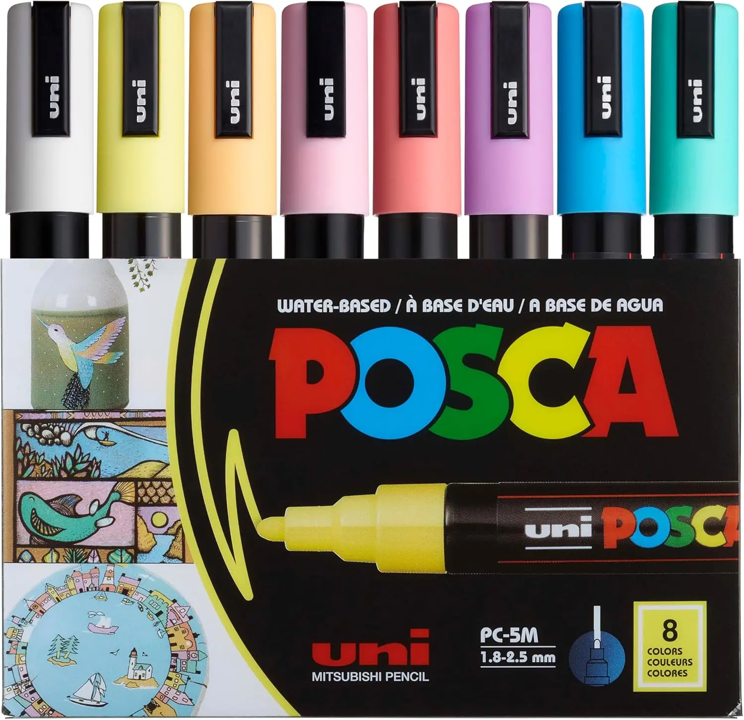 8 Water-Based Paint Markers, Soft Tones Set – Reversible Bullet Tips for Long-Lasting Use on 50+ Surfaces
8 Water-Based Paint Markers, Soft Tones Set – Reversible Bullet Tips for Long-Lasting Use on 50+ Surfaces