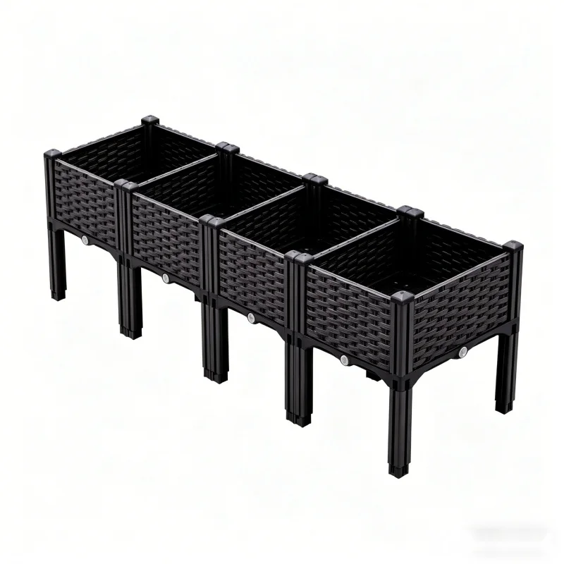 Elevated 4 Tier Raised Garden Bed 160x40x37cm Large Plastic Planter Box for Vegetables Herbs Flowers Outdoor Indoor Balcony Pati
Elevated 4 Tier Raised Garden Bed 160x40x37cm Large Plastic Planter Box for Vegetables Herbs Flowers Outdoor Indoor Balcony Pati