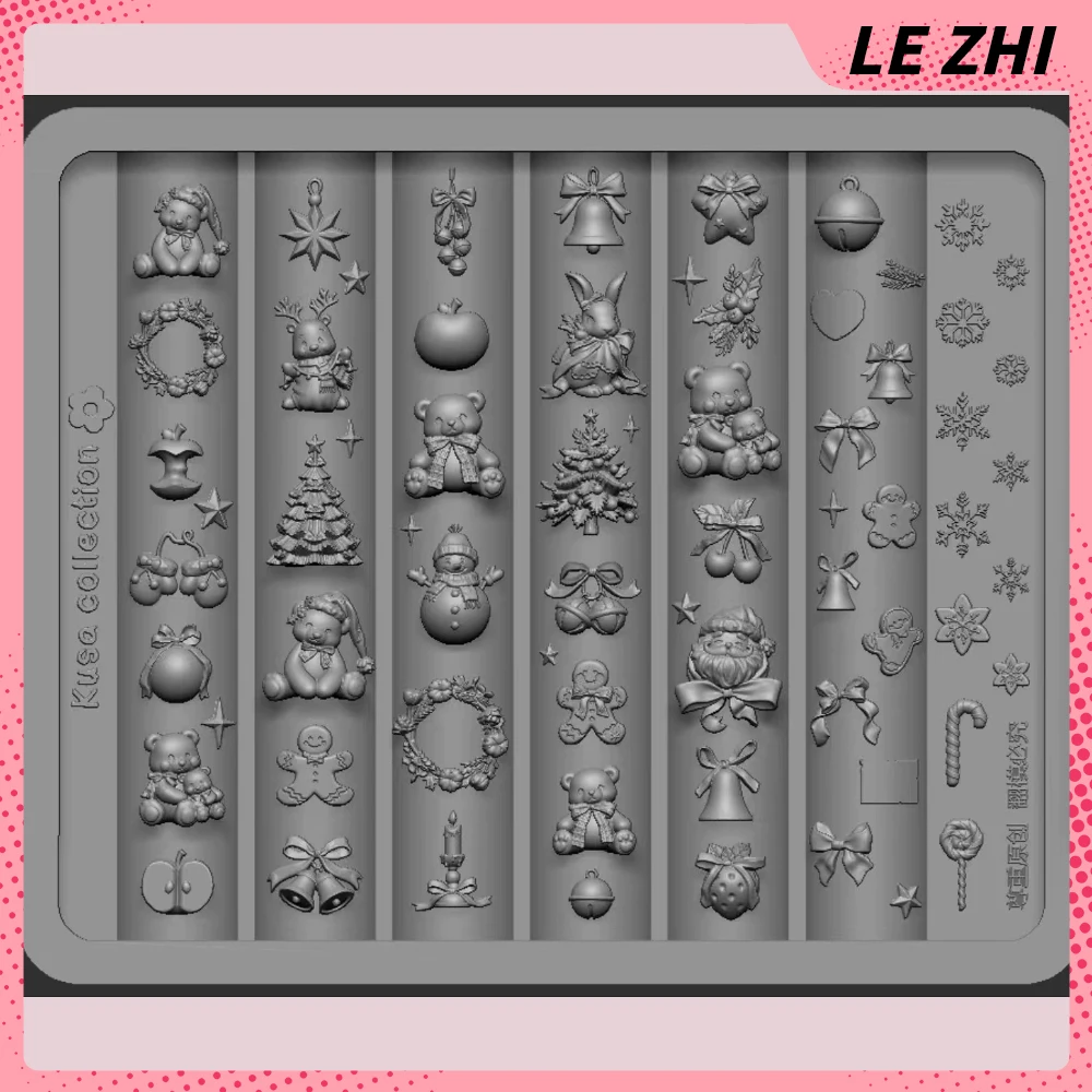 1Pcs Cartoon Bear Snowman Rabbit 3D Acrylic Nail Art Carving Mold Bowknot Snowflake Garland Tree Bell Nail Mold Christmas Gift
1Pcs Cartoon Bear Snowman Rabbit 3D Acrylic Nail Art Carving Mold Bowknot Snowflake Garland Tree Bell Nail Mold Christmas Gift