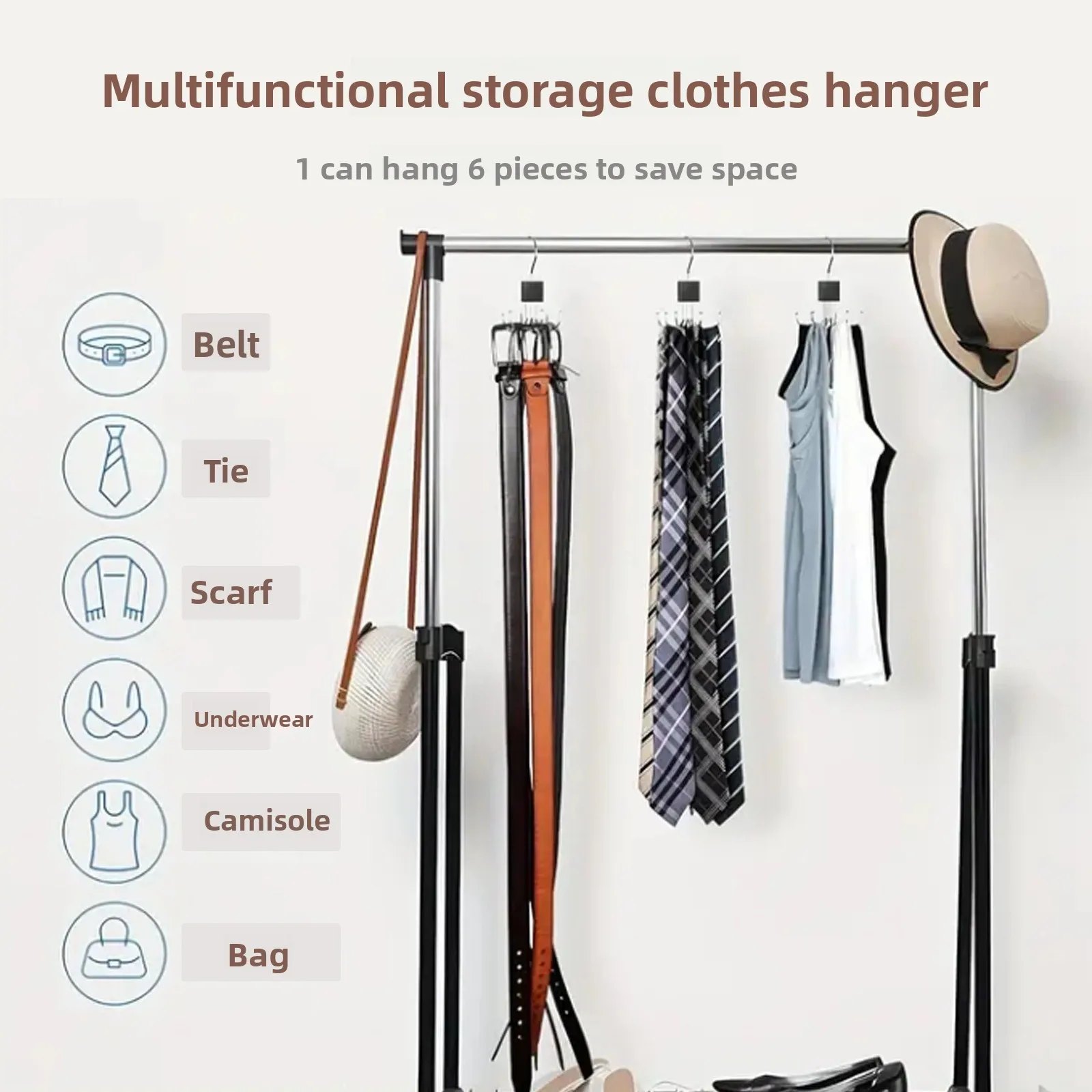 1/2Pcs 360° Rotating Multi Claw Hanger Metal Hook Organizer for Bags Belts Bras Ties Scarves Wooden Home Storage Accessor
1/2Pcs 360° Rotating Multi Claw Hanger Metal Hook Organizer for Bags Belts Bras Ties Scarves Wooden Home Storage Accessor
