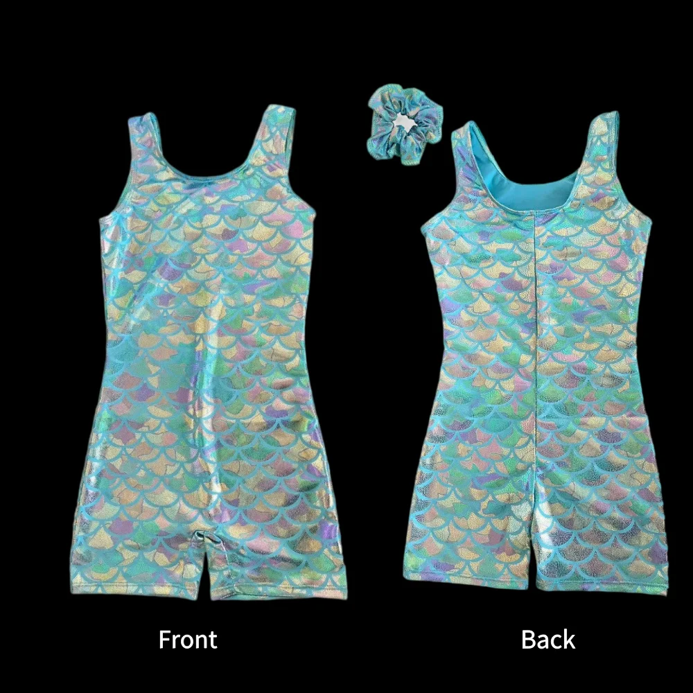Gymnastics Leotards for Girls Fish Scale Ballet Dance Unitard Shiny Sleeveless Biketards Activewear With Hairband Tank Unitard
Gymnastics Leotards for Girls Fish Scale Ballet Dance Unitard Shiny Sleeveless Biketards Activewear With Hairband Tank Unitard