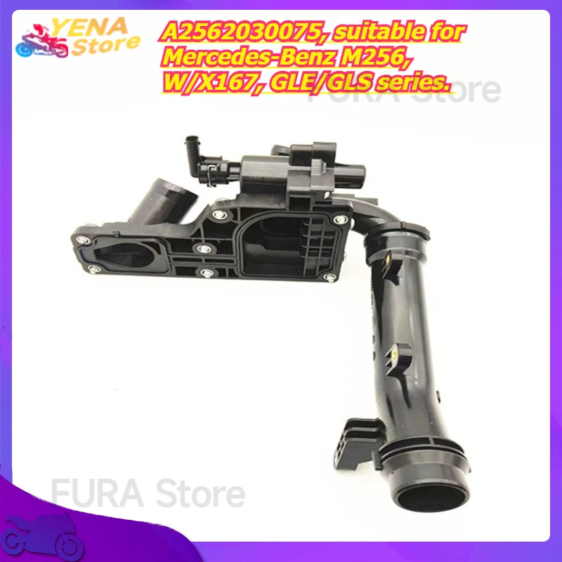 Engine cooling temperature regulator housing assembly, A2562030075, suitable for Mercedes-Benz M256, W/X167, GLE/GLS series.
Engine cooling temperature regulator housing assembly, A2562030075, suitable for Mercedes-Benz M256, W/X167, GLE/GLS series.