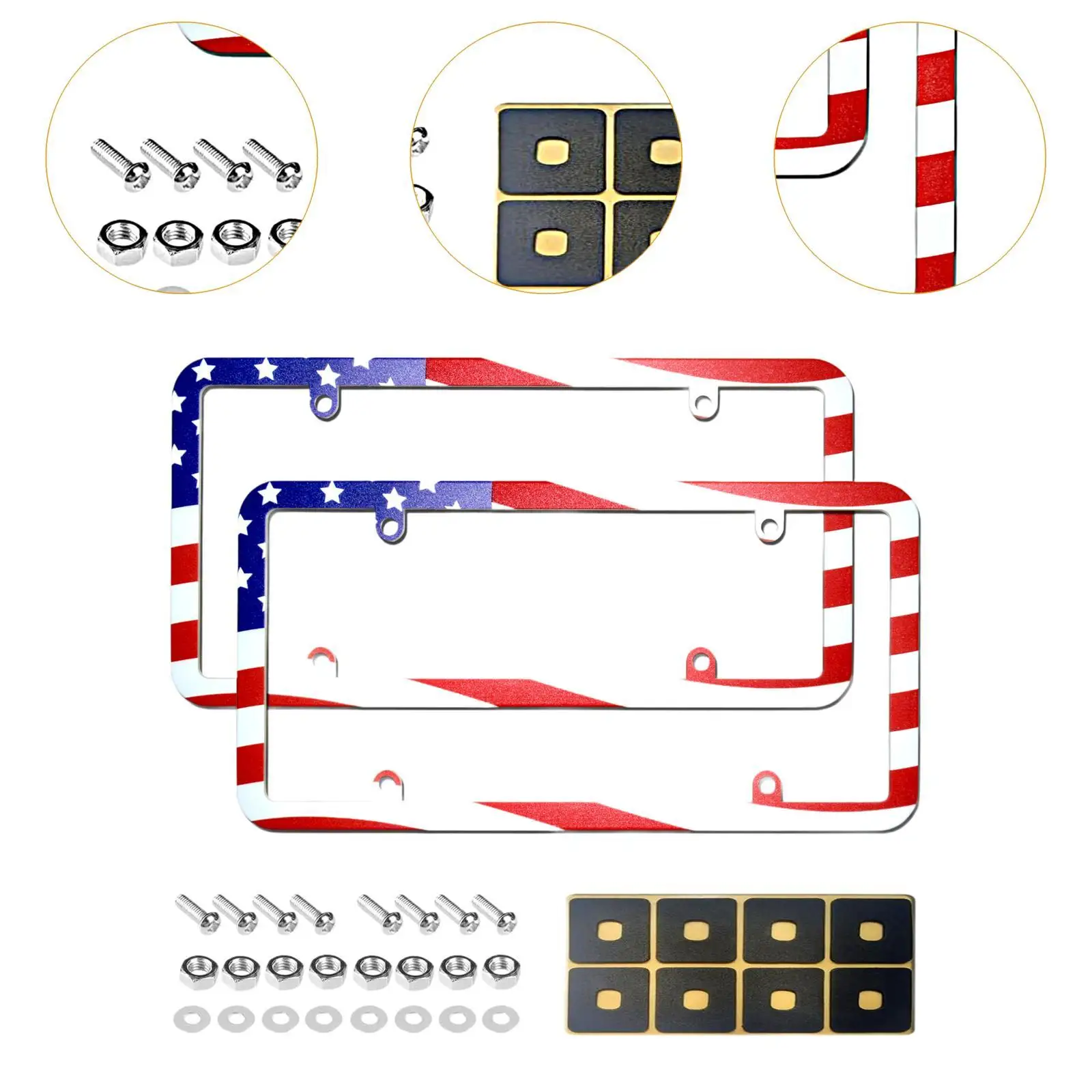 Multicolor ABS License Plate Frame Cover American Style Tag Frame Protector for Car Plate Mounting Hardware
Multicolor ABS License Plate Frame Cover American Style Tag Frame Protector for Car Plate Mounting Hardware