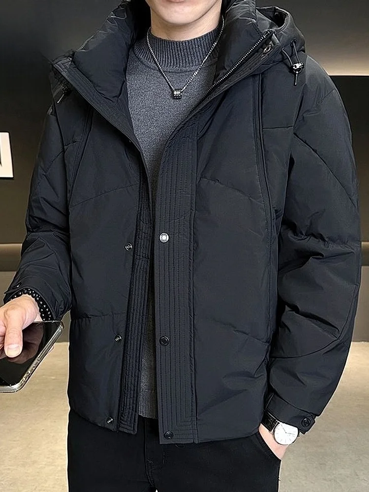 Мужская короткая пуховая куртка 2025: Новая зимняя модная ветрозащитная теплая повседневная верхняя одежда с капюшоном, наполнитель из полиэфирного волокна и пуха
Мужская короткая пуховая куртка 2025: Новая зимняя модная ветрозащитная теплая повседневная верхняя одежда с капюшоном, наполнитель из полиэфирного волокна и пуха