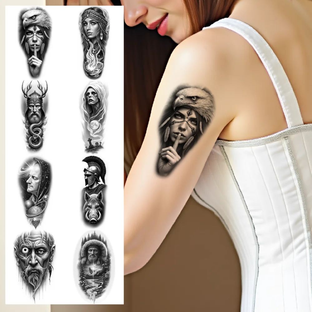 12pcs Temporary Tattoo Angel Black And Grey Realism Skull Snake Realistic Temporary Tattoos Child For Thighs Arms Women 
12pcs Temporary Tattoo Angel Black And Grey Realism Skull Snake Realistic Temporary Tattoos Child For Thighs Arms Women