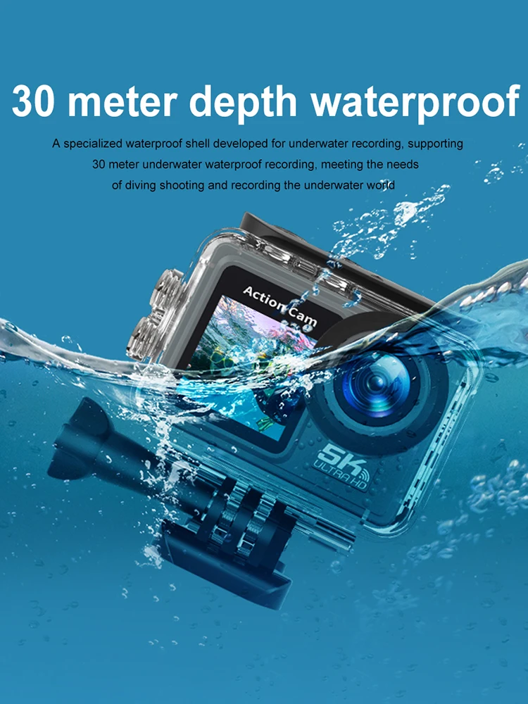 5K 4K 60FPS Sport Camera Anti-shake WIFI Sports DV Cam 170° Wide Angle Diving Mini DV Camera 30m Waterproof with Remote Control
5K 4K 60FPS Sport Camera Anti-shake WIFI Sports DV Cam 170° Wide Angle Diving Mini DV Camera 30m Waterproof with Remote Control