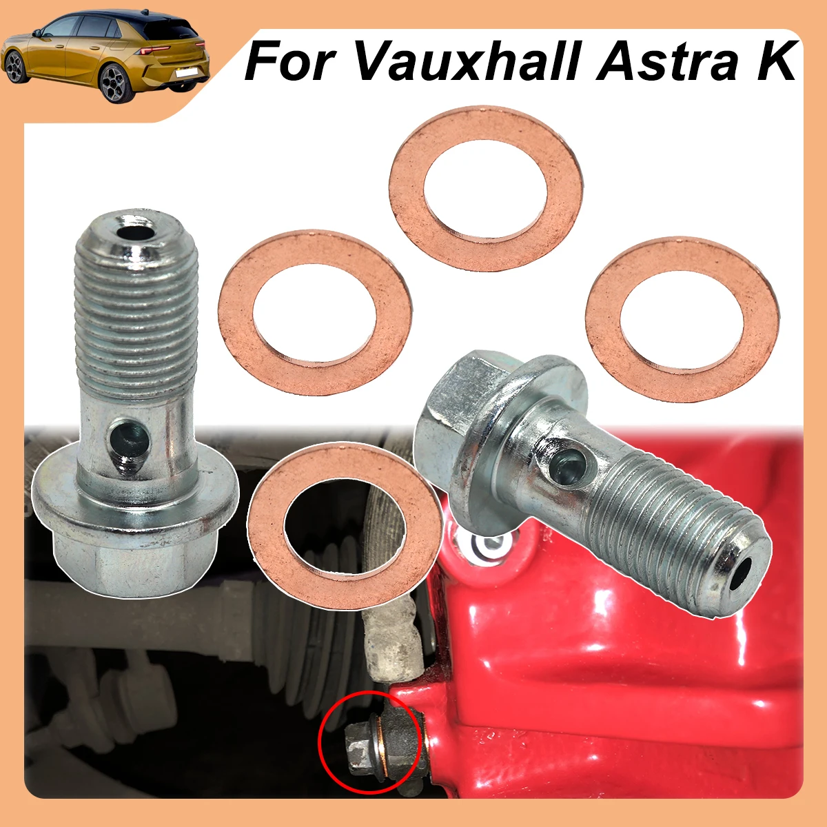 Left Rear Right Caliper Hose Lines Banjo Fittings Bolts Copper Sealing Crush Washers Repair For Vauxhall Astra K 2015 2016-2022
Left Rear Right Caliper Hose Lines Banjo Fittings Bolts Copper Sealing Crush Washers Repair For Vauxhall Astra K 2015 2016-2022