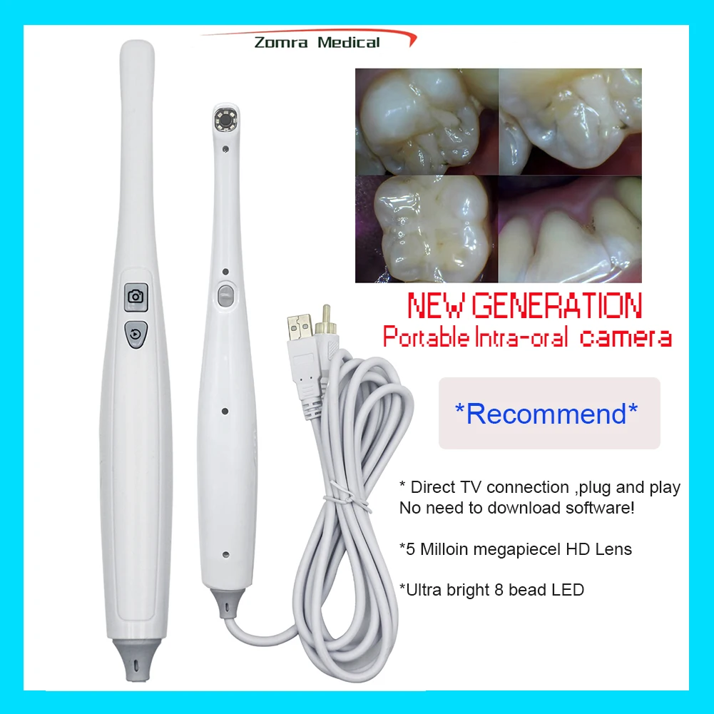 Portable Dental Intra-oral Camera High Resolution for Oral Examination with AV TV Connection
Portable Dental Intra-oral Camera High Resolution for Oral Examination with AV TV Connection