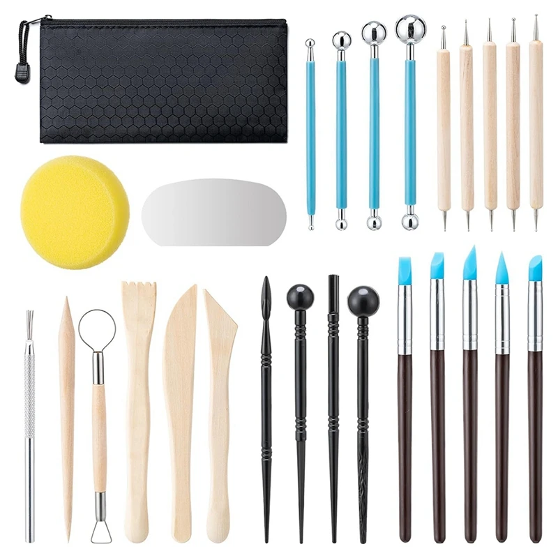Clay Tools Kit, 27 PCS Pottery Tools, Practical Polymer Clay Sculpting Tools Kit, Air Dry Clay Tools Set For Kids
Clay Tools Kit, 27 PCS Pottery Tools, Practical Polymer Clay Sculpting Tools Kit, Air Dry Clay Tools Set For Kids