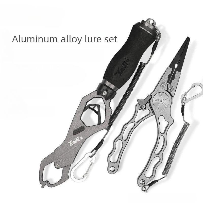 26KG 360 Rotating Aluminum Fish Gripper Pliers Set with Scale Big Game Fishing Tool Sturdy Durable for Heavy Fish Big Catch
26KG 360 Rotating Aluminum Fish Gripper Pliers Set with Scale Big Game Fishing Tool Sturdy Durable for Heavy Fish Big Catch