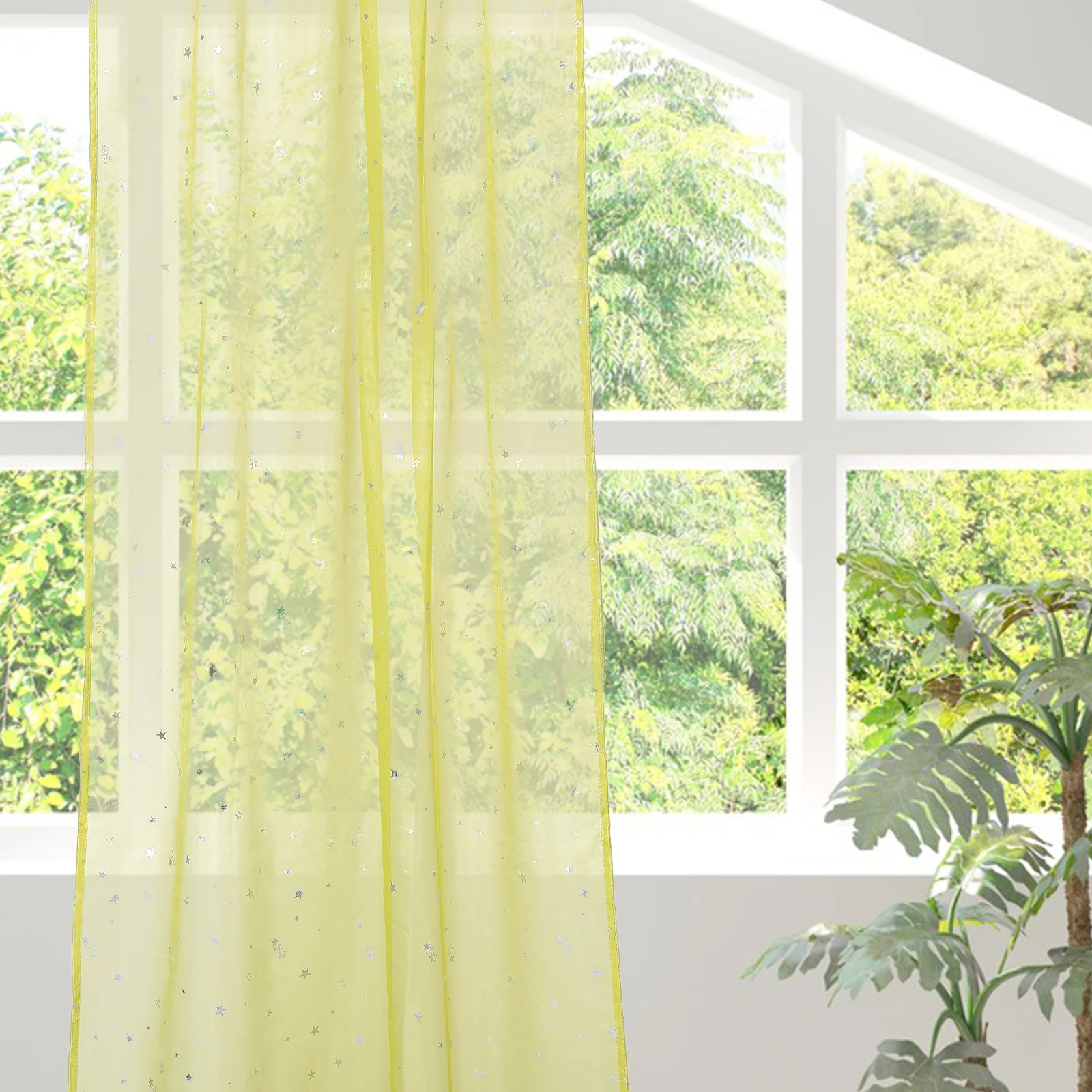 1pcs Silver Foil Star Print Sheer Curtains 100X270Cm Green Polyester Tulle Panel For Bedroom Living Room Room Window
1pcs Silver Foil Star Print Sheer Curtains 100X270Cm Green Polyester Tulle Panel For Bedroom Living Room Room Window