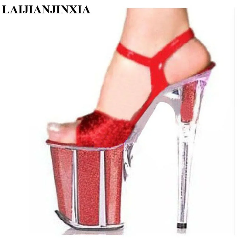 Sexy 20cmHigh Heel Sandals White 10CM Platform shoes Female T-stage Fetish Extreme High Heels Woman Pole dancing Sandals
Sexy 20cmHigh Heel Sandals White 10CM Platform shoes Female T-stage Fetish Extreme High Heels Woman Pole dancing Sandals