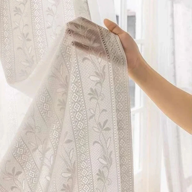 Simple French Leaf Print Lace Window Screen Transparent Sunscreen Curtains for Living Room Dining Room Balcony Bay Window Tulle
Simple French Leaf Print Lace Window Screen Transparent Sunscreen Curtains for Living Room Dining Room Balcony Bay Window Tulle