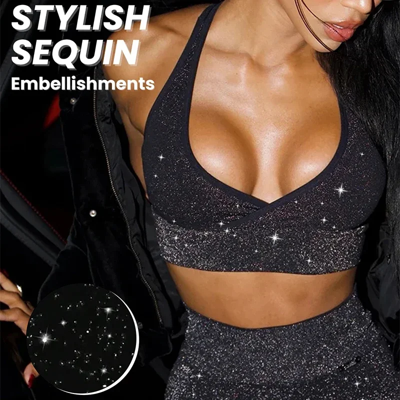 Women Seamless Sports Sparkling Bra Winter Spandex Woman Fitness Elastic Breathable Breast Enhancement Leisure Sports Underwear
Women Seamless Sports Sparkling Bra Winter Spandex Woman Fitness Elastic Breathable Breast Enhancement Leisure Sports Underwear