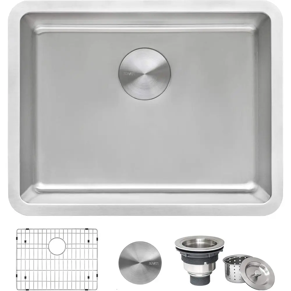 23-inch Undermount Bar Prep Kitchen Sink 16 Gauge StainlSteel Single Bowl - RVM5908
23-inch Undermount Bar Prep Kitchen Sink 16 Gauge StainlSteel Single Bowl - RVM5908