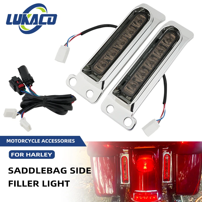 Motorcycle Rear Fender LED Saddlebag Side Filler Support Lights For Harley Touring Electra Street Glide Road King FLHTK 14-Up
Motorcycle Rear Fender LED Saddlebag Side Filler Support Lights For Harley Touring Electra Street Glide Road King FLHTK 14-Up