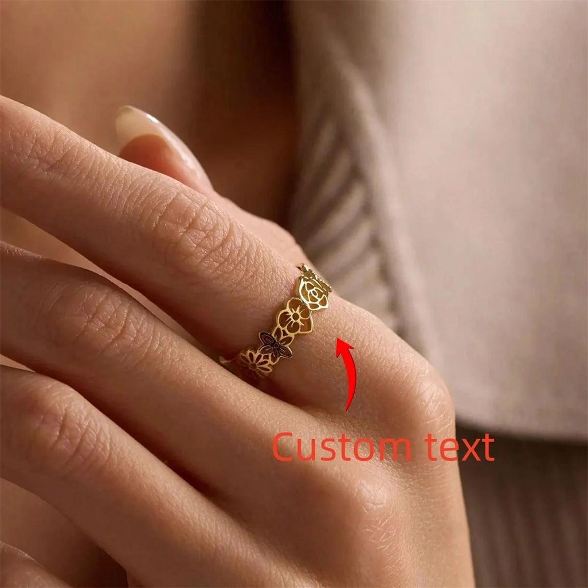 Personalized Custom Birthday Flower Rings For Women Romantic 12-month Custom Flower Stainless Steel Jewelry Gift
Personalized Custom Birthday Flower Rings For Women Romantic 12-month Custom Flower Stainless Steel Jewelry Gift