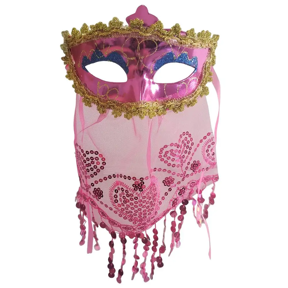 Mysterious Veil Cosplay Mask Halloween Masquerade Veil Mask for Carnival Dance Party (Rosy, Random Frame
Mysterious Veil Cosplay Mask Halloween Masquerade Veil Mask for Carnival Dance Party (Rosy, Random Frame