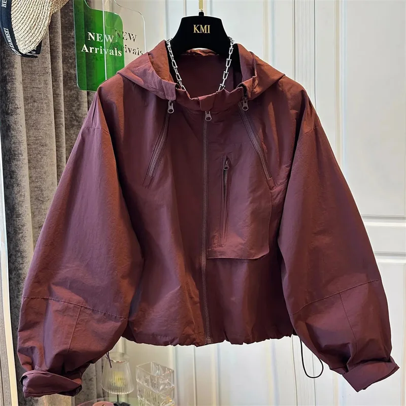 Sun-Protective Clothing Coat Women Summer 2025 New Thin Outerwear Short Loose Simple Overcoat Versatile Sunscreens Jacket Female
Sun-Protective Clothing Coat Women Summer 2025 New Thin Outerwear Short Loose Simple Overcoat Versatile Sunscreens Jacket Female