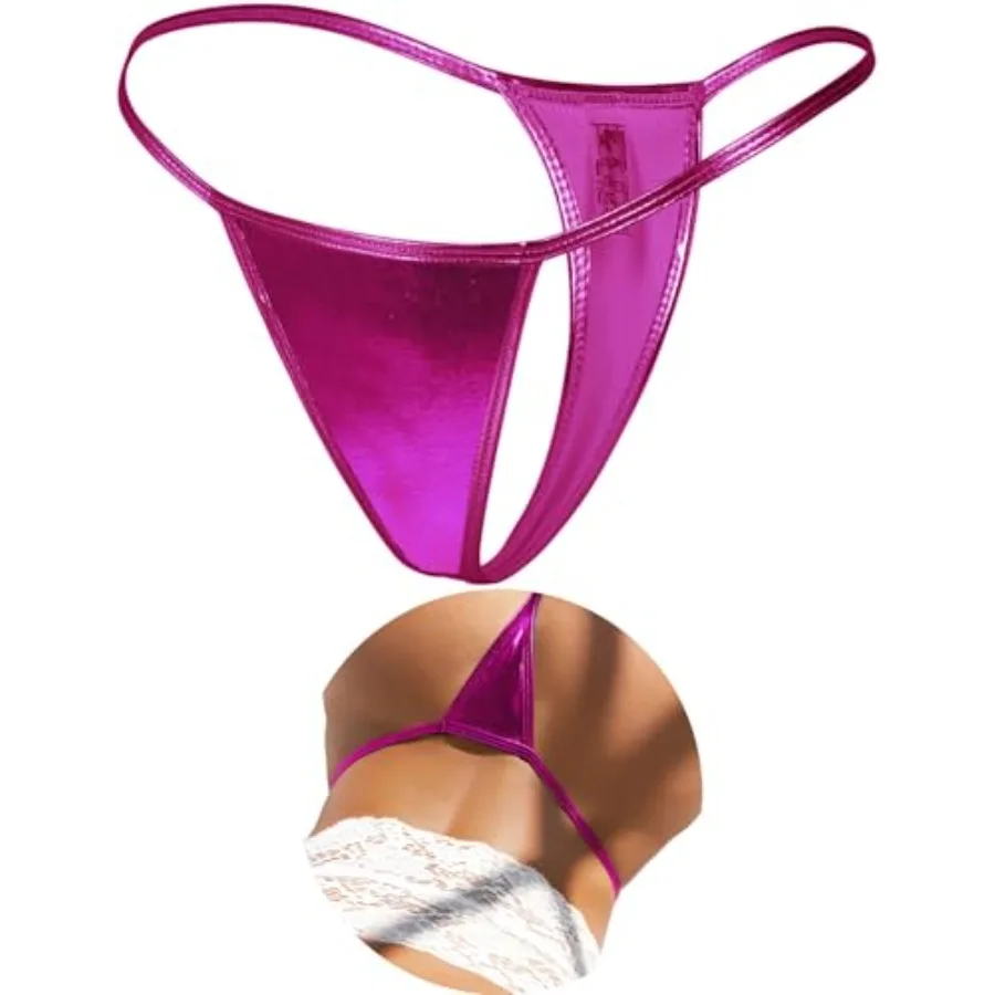 ohyeah Sexy G-String Thongs Micro Thong Bikini Panties Metallic PU Leather Underpants for Women Low Rise Cheeky Underwear
ohyeah Sexy G-String Thongs Micro Thong Bikini Panties Metallic PU Leather Underpants for Women Low Rise Cheeky Underwear