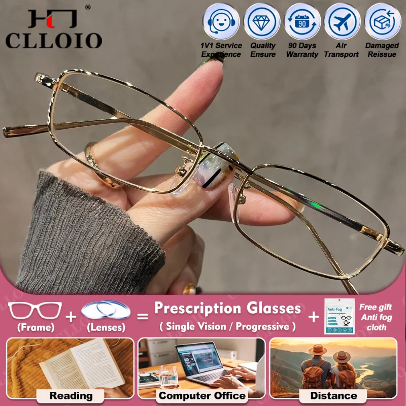 CLLOIO Luxury Women Rectangle Myopia Prescription Optical Glasses High Quality Anti Blue Light Photochromic Reading Eyeglasses
CLLOIO Luxury Women Rectangle Myopia Prescription Optical Glasses High Quality Anti Blue Light Photochromic Reading Eyeglasses