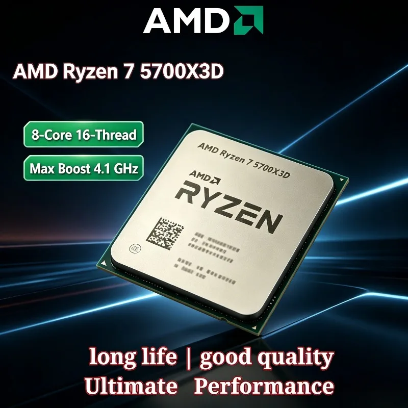 AMD Ryzen 7 5700X3D Bulk CPU for X570 B550 8-Cores 16-Threads 3 GHz Up to 4.1 GHz 105W AM4 CPU DDR4 Ryzen 5000 Series Processor
AMD Ryzen 7 5700X3D Bulk CPU for X570 B550 8-Cores 16-Threads 3 GHz Up to 4.1 GHz 105W AM4 CPU DDR4 Ryzen 5000 Series Processor