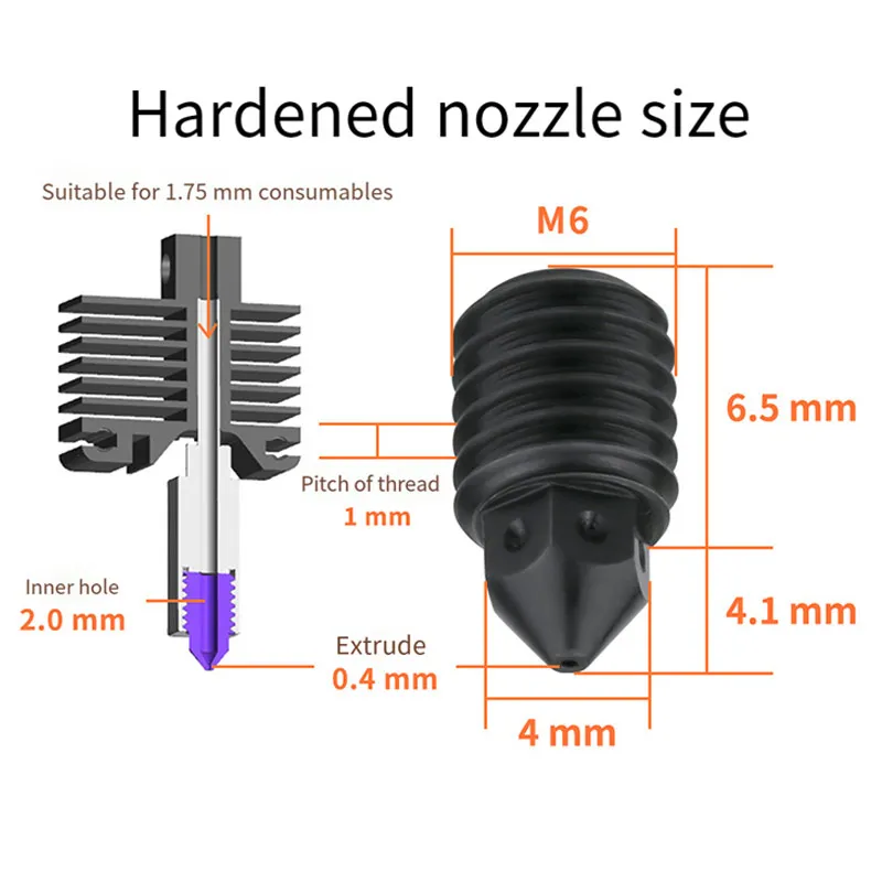 Закаленная сталь, латунь, медное сопло CHT с одним отверстием и тремя отверстиями для аксессуаров для 3D-принтеров Bambu Lab X1 P1
Закаленная сталь, латунь, медное сопло CHT с одним отверстием и тремя отверстиями для аксессуаров для 3D-принтеров Bambu Lab X1 P1