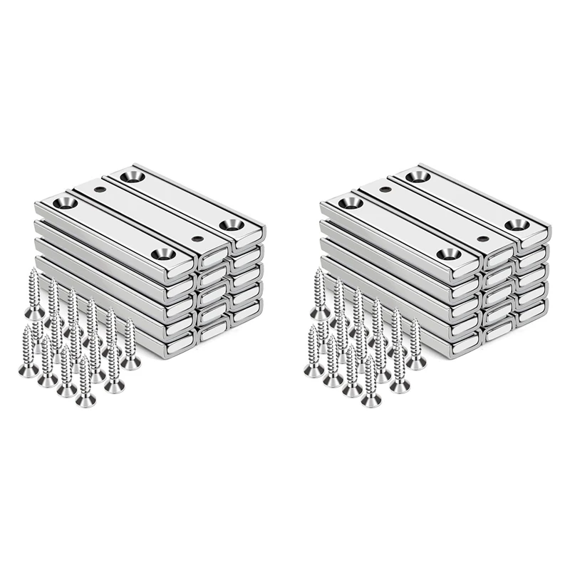 30Pcs Neodymium Bar Magnet With Countersunk Holes, 70Lb Rectangular Pot Magnet, Heavy Duty With Screws - 60X13.5X5mm
30Pcs Neodymium Bar Magnet With Countersunk Holes, 70Lb Rectangular Pot Magnet, Heavy Duty With Screws - 60X13.5X5mm