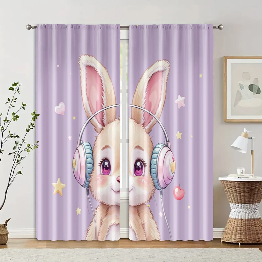 2 pcs, filtering curtains (excluding rods, non-movable, without batteries) Anime Rabbit for use in bedrooms and living rooms
2 pcs, filtering curtains (excluding rods, non-movable, without batteries) Anime Rabbit for use in bedrooms and living rooms