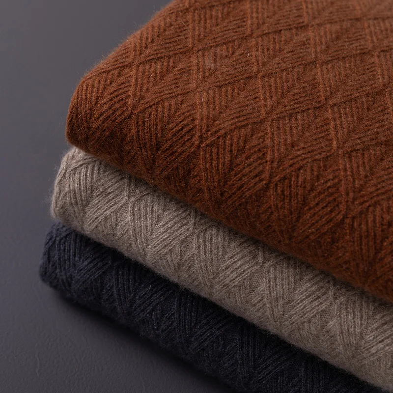 Men's 100% pure cashmere pullover business casual solid color knitted sweater loose semi high neck Tops thick warm Jumper
Men's 100% pure cashmere pullover business casual solid color knitted sweater loose semi high neck Tops thick warm Jumper