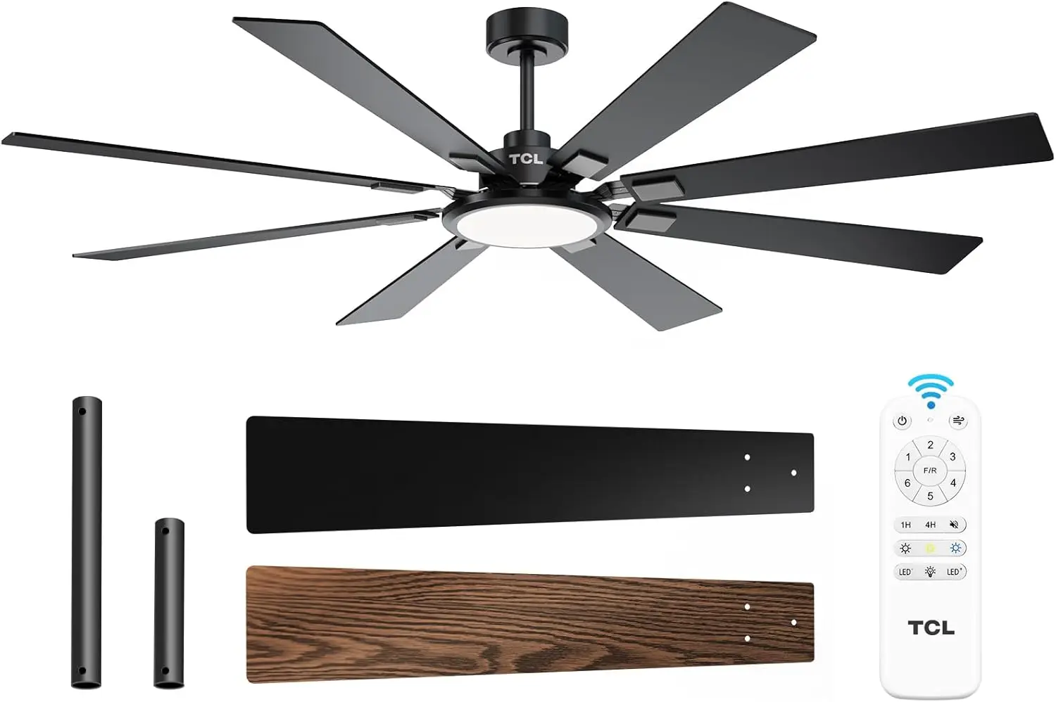 8-Blade 62-Inch Ceiling Fan with Light and Remote Control: Quiet Reversible DC Motor, Dimmable Super Bright LED, Noiseless Large Modern Fan for Indoor, Outdoor, Commercial, Industrial Use (Black)
8-Blade 62-Inch Ceiling Fan with Light and Remote Control: Quiet Reversible DC Motor, Dimmable Super Bright LED, Noiseless Large Modern Fan for Indoor, Outdoor, Commercial, Industrial Use (Black)