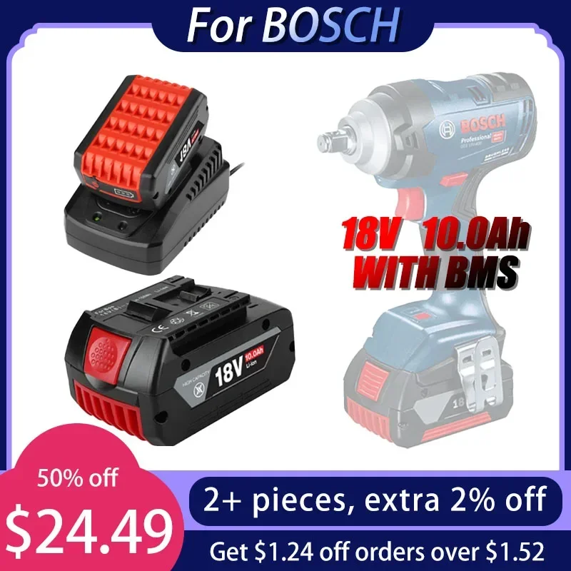 NEW 18V 10AH LITHIUM-ION BATTERY For BOSCH Authentic GBA 18V 10AH 18V Professional GBA GSR GSB BAT618 BAT609 w/Fuel Guage
NEW 18V 10AH LITHIUM-ION BATTERY For BOSCH Authentic GBA 18V 10AH 18V Professional GBA GSR GSB BAT618 BAT609 w/Fuel Guage