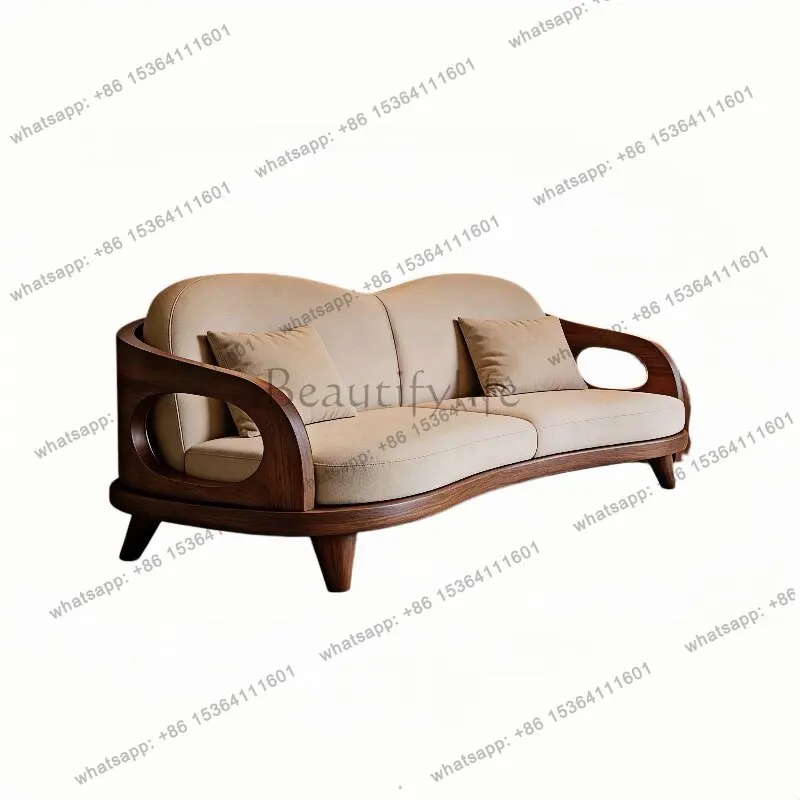 New Chinese black walnut solid wood sofa Modern simple living room furniture Straight row sofa can be customized
New Chinese black walnut solid wood sofa Modern simple living room furniture Straight row sofa can be customized