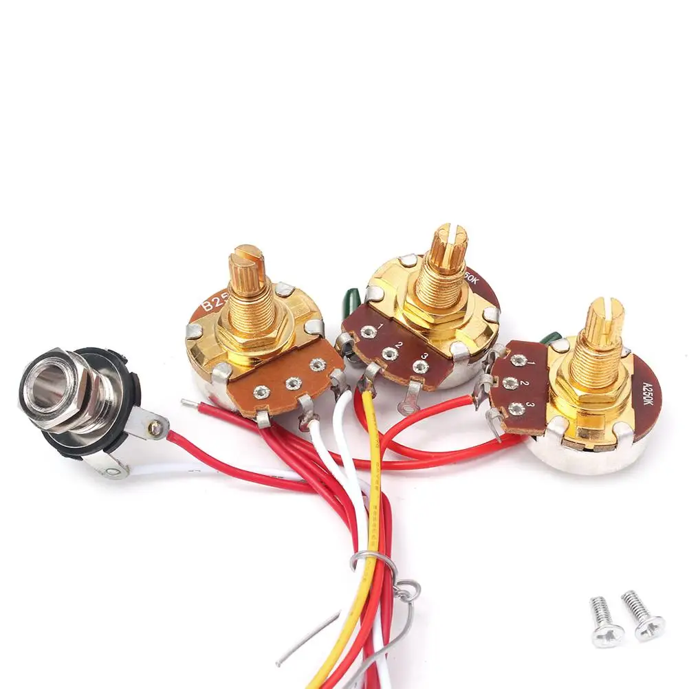Guitar Wiring Harness 5 Way Toggle Switch 1T1V Volume Tone Pot Jack 250K Electric Guitars Durable Metal Components Low
Guitar Wiring Harness 5 Way Toggle Switch 1T1V Volume Tone Pot Jack 250K Electric Guitars Durable Metal Components Low