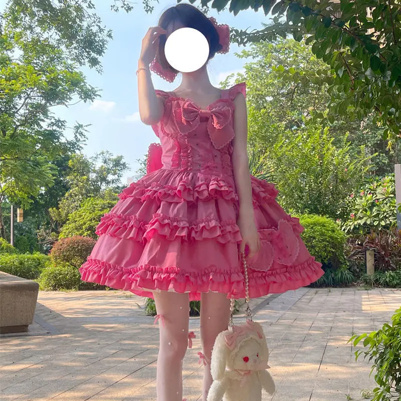 Original Design Bow Sling Dress~Girl's Dress Mulle Lace three layers Puffy Skirt Women Lolita Sling jsk Dress Women
Original Design Bow Sling Dress~Girl's Dress Mulle Lace three layers Puffy Skirt Women Lolita Sling jsk Dress Women