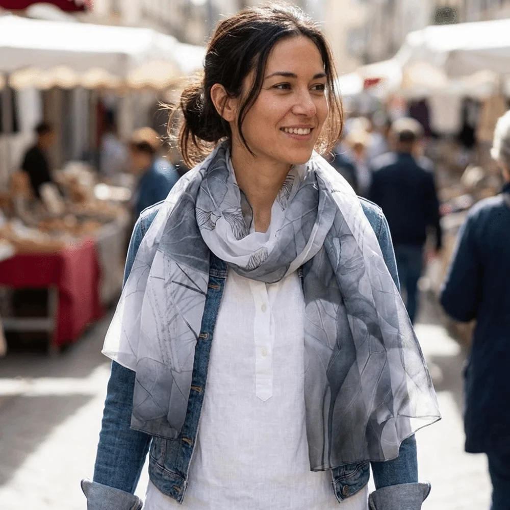 Lightweight Floral Printing Scarf Soft Breathable Beach Silk Shawl Versatile Lotus Print Long Chiffon Scarf Sunscreen Protection
Lightweight Floral Printing Scarf Soft Breathable Beach Silk Shawl Versatile Lotus Print Long Chiffon Scarf Sunscreen Protection