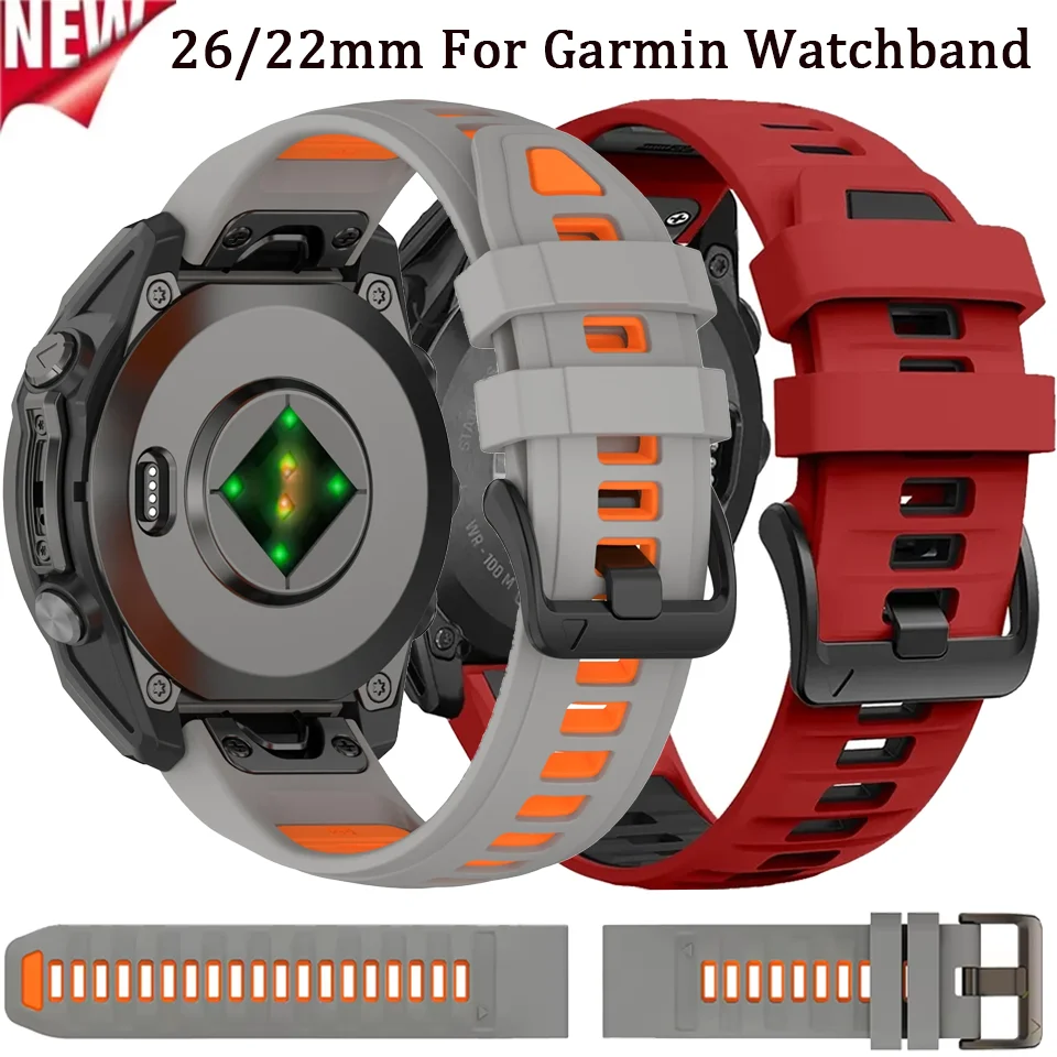 26/22mm Original QuickFit Band For Garmin Tactix 8 51/47mm Silicone Wristband Garmin Fenix E 8 7 7X 6 6X/Epix Pro/Enduro 3 Strap
26/22mm Original QuickFit Band For Garmin Tactix 8 51/47mm Silicone Wristband Garmin Fenix E 8 7 7X 6 6X/Epix Pro/Enduro 3 Strap