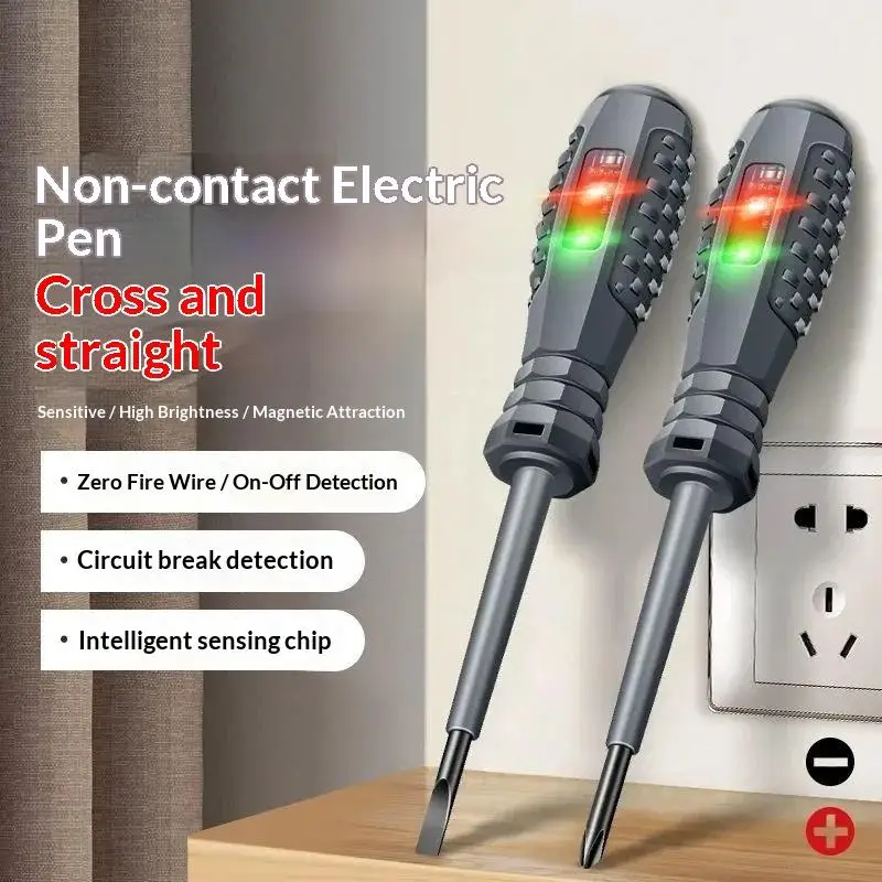 2-in-1 2pc Screwdriver Electricity Detector High Torque Strong Magnetic Voltage Test Pen Screwdriver For Electricity Detection
2-in-1 2pc Screwdriver Electricity Detector High Torque Strong Magnetic Voltage Test Pen Screwdriver For Electricity Detection
