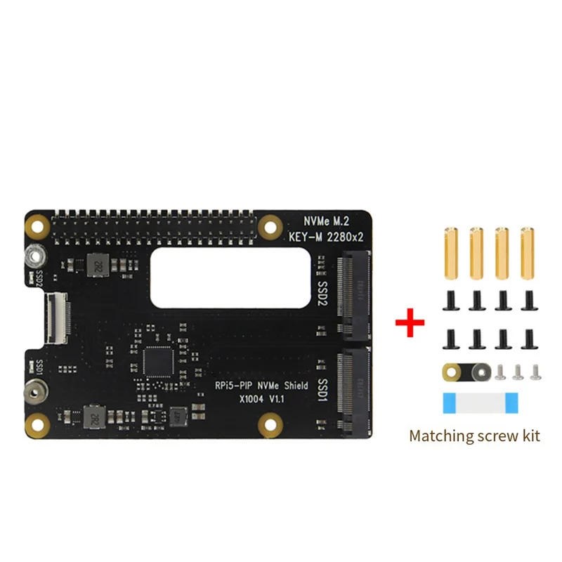 Dual SSD Adapter Board SSD Adapter Board X1004 Raspberry Pi 5 Pcie To M.2 Nvme Support BOOT From NVME SSD HAT Pi5 Double 2280
Dual SSD Adapter Board SSD Adapter Board X1004 Raspberry Pi 5 Pcie To M.2 Nvme Support BOOT From NVME SSD HAT Pi5 Double 2280