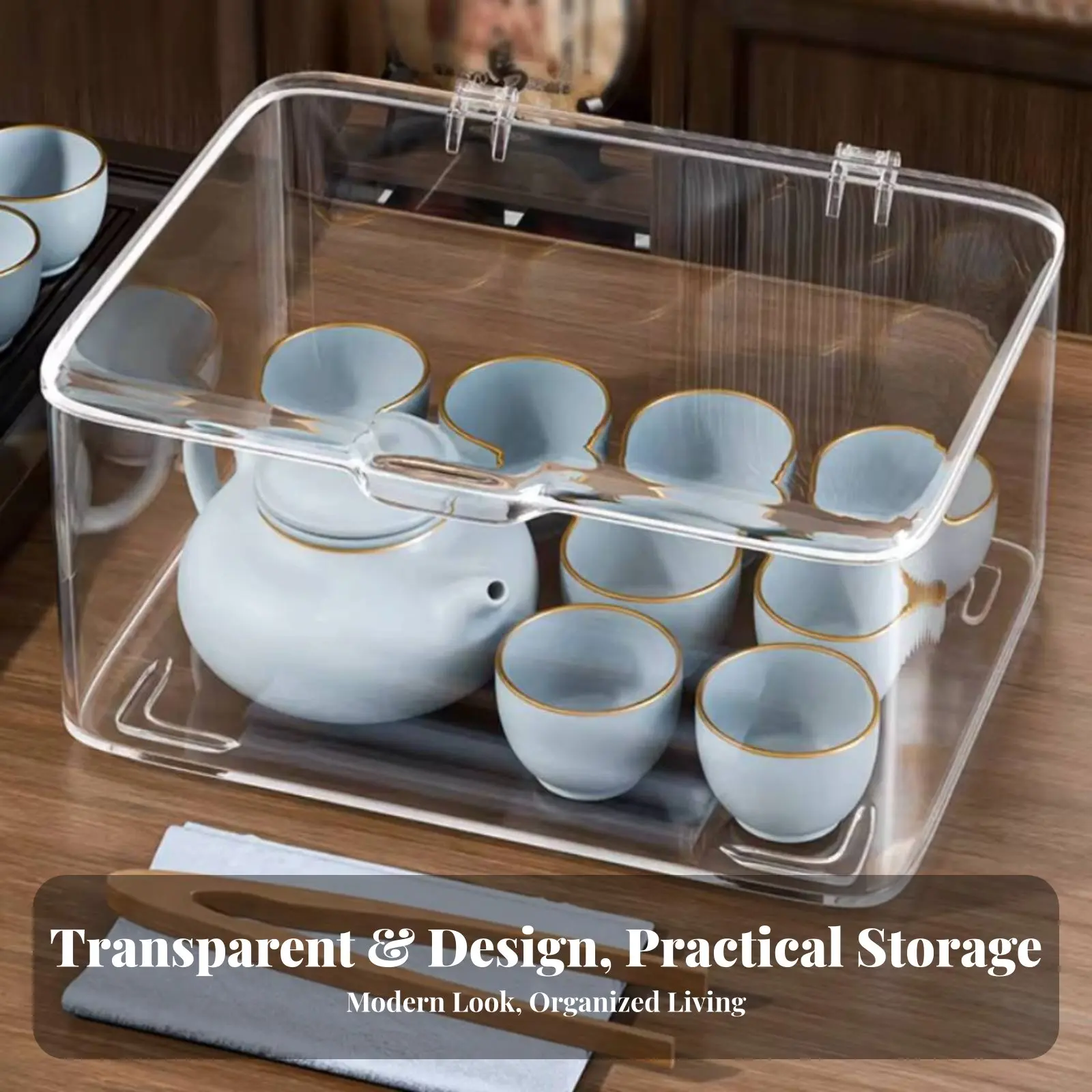 Lidded Beverage Set Beverage Set Box Particleproof Countertop Organizer With Lid Transparent Design for Home Organizers
Lidded Beverage Set Beverage Set Box Particleproof Countertop Organizer With Lid Transparent Design for Home Organizers
